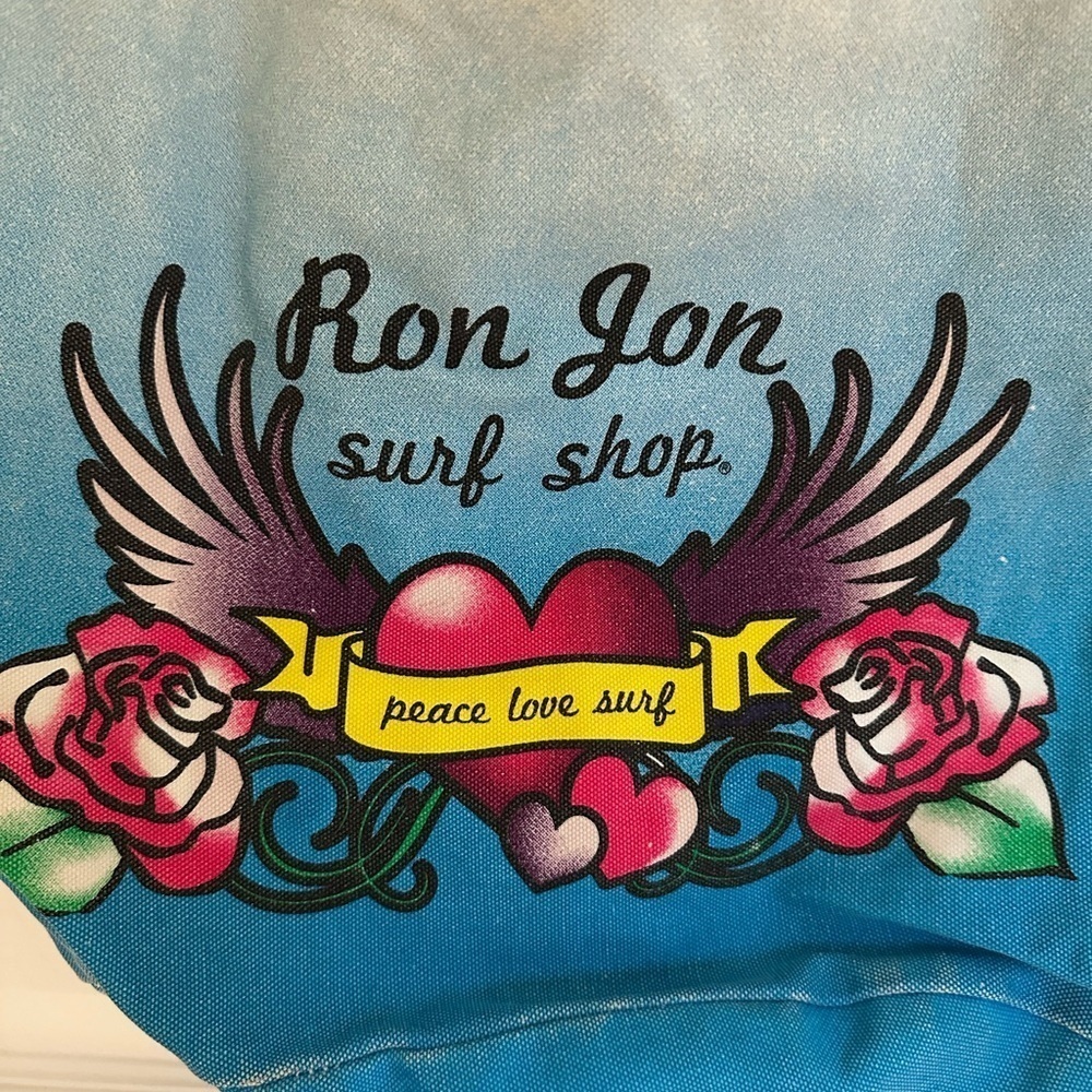 Ron Jon Surf Shop Blue Heart shoulder bag White Strap - Picture 2 of 5